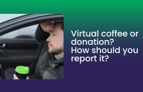 Virtual coffee vs. donation - why they’re not the same and how to account for each
