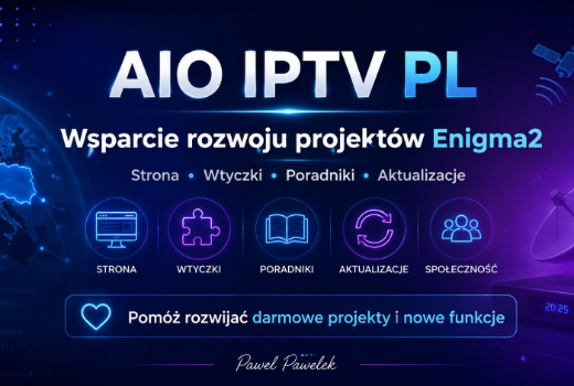 Rozwój strony AIO IPTV PL i darmowych projektów Enigma2