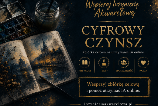 Na serwer i domenę Inżynieria akwarelowa - utrzymajmy IA online przez kolejny rok