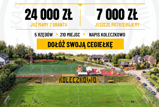 Nowa trybuna w Koleczkowie 💛🖤
